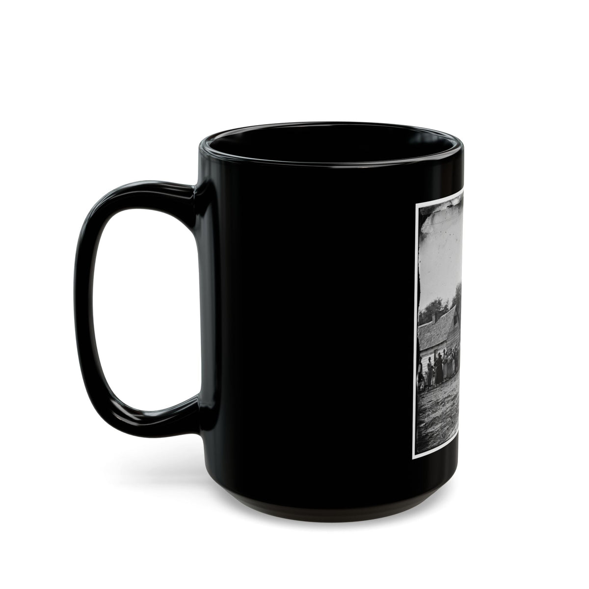 Beaufort, South Carolina. Group Of Negroes On J.J. Smith's Plantation (U.S. Civil War) Black Coffee Mug