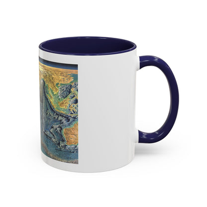 Indian Ocean Floor (1967) (Map) Accent Coffee Mug