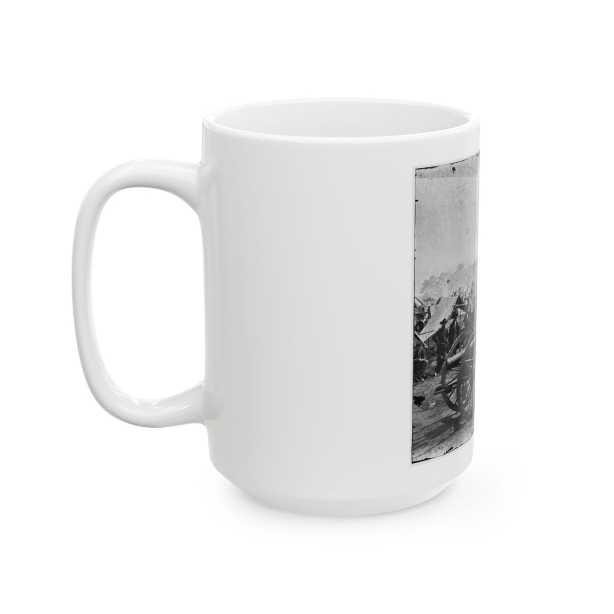 The Peninsula, Va. A 12-Pdr. Howitzer Gun Captured By Butterfield's Brigade Near Hanover Court House, May 27, 1862 (U.S. Civil War) White Coffee Mug