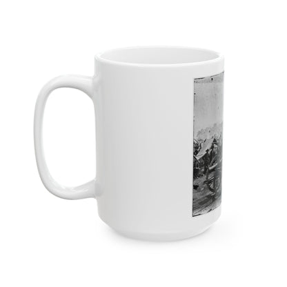 The Peninsula, Va. A 12-Pdr. Howitzer Gun Captured By Butterfield's Brigade Near Hanover Court House, May 27, 1862 (U.S. Civil War) White Coffee Mug
