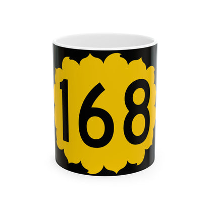 K-168 (Kansas) (Road Sign) White Coffee Mug
