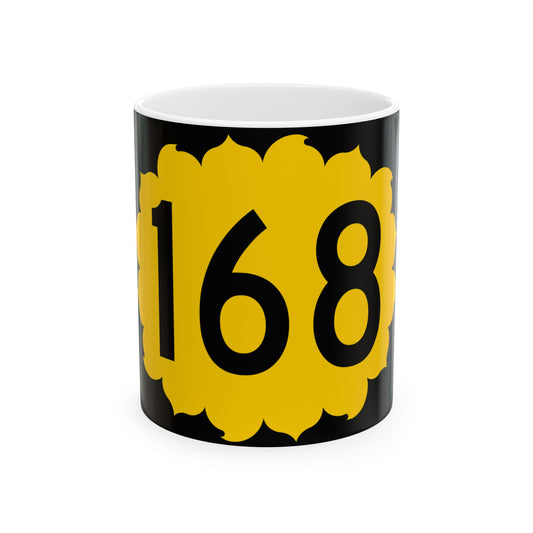 K-168 (Kansas) (Road Sign) White Coffee Mug