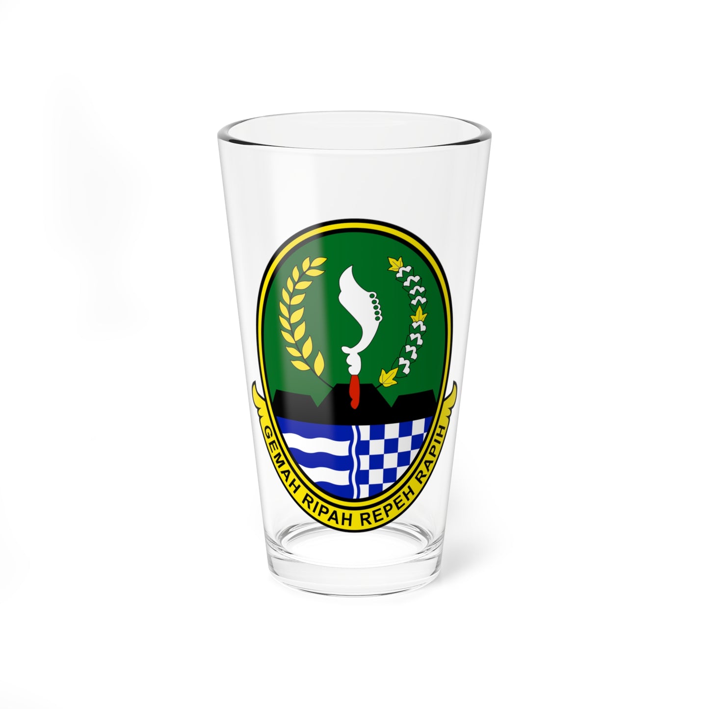 Coat of arms of West Java (Indonesia) (Coat of Arms) Pint Glass 16oz