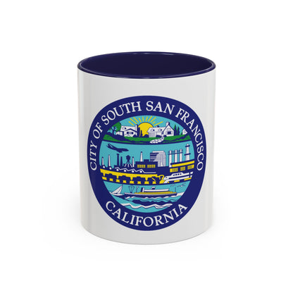 Seal of South San Francisco California - Accent Coffee Mug