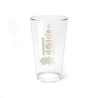 State emblem of Mongolian Peoples Republic 1924-1940 (Mongolia) (Coat of Arms) Pint Glass 16oz