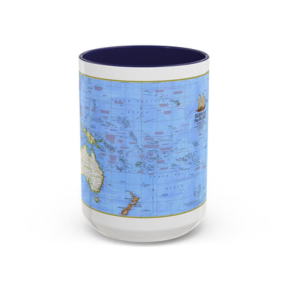 Pacific - Islands of the (1974) (Map) Accent Coffee Mug