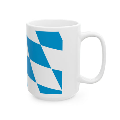 Flag of Bavaria lozengy variant Germany - White Coffee Mug