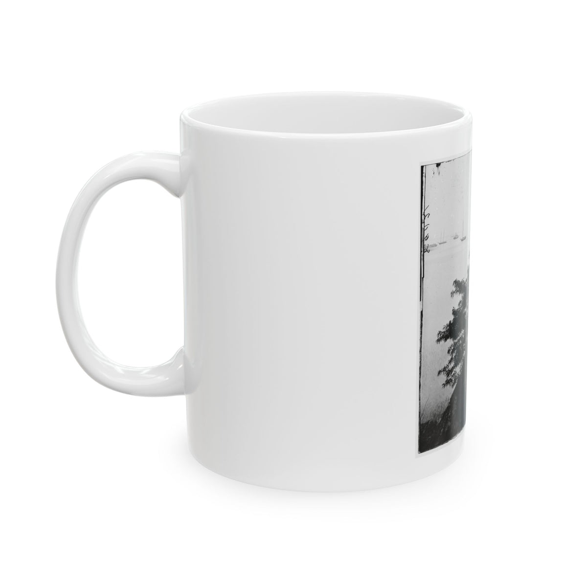 Belle Plain Landing, Virginia. Distance View Of Belle Plain Landing On The James River (U.S. Civil War) White Coffee Mug