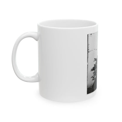 Belle Plain Landing, Virginia. Distance View Of Belle Plain Landing On The James River (U.S. Civil War) White Coffee Mug