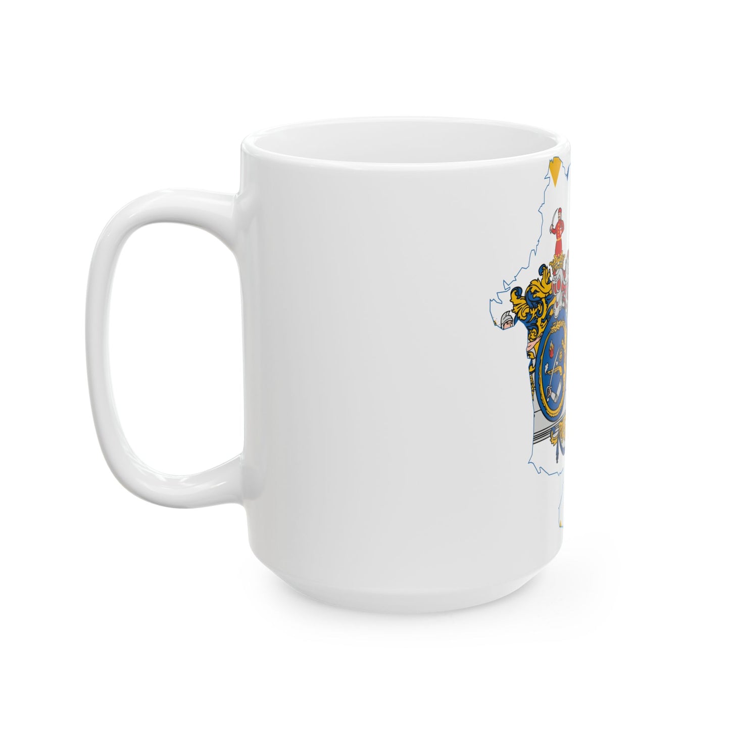 Flag-map of Hajdu-Bihar County (Hungary) White Coffee Mug