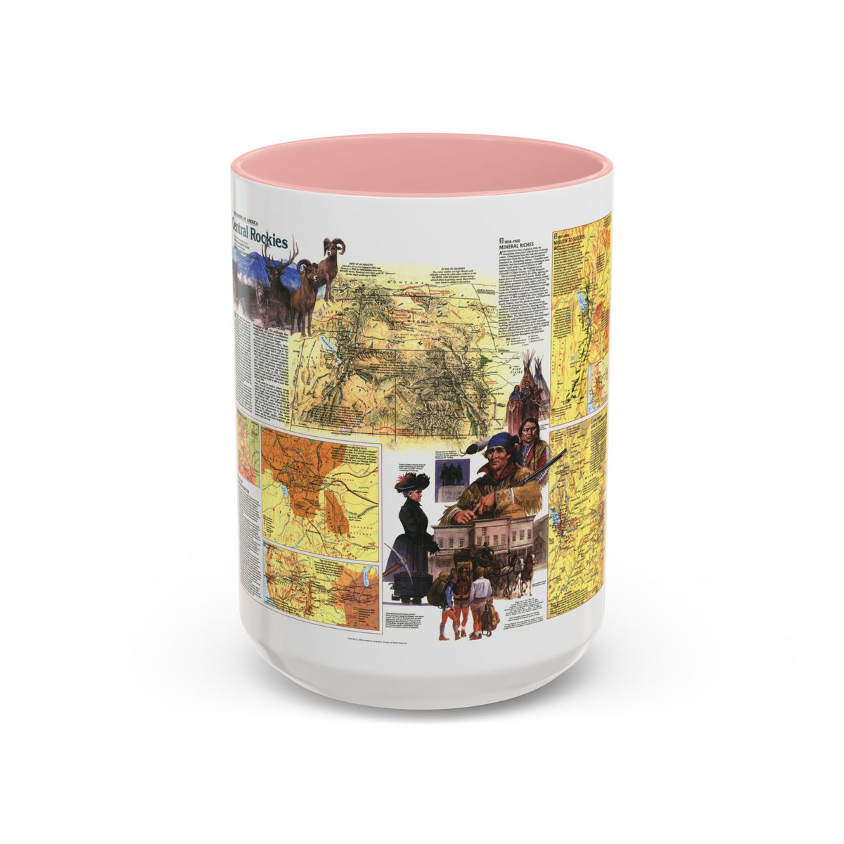 USA - Central Rockies 2 (1984) (Map) Accent Coffee Mug