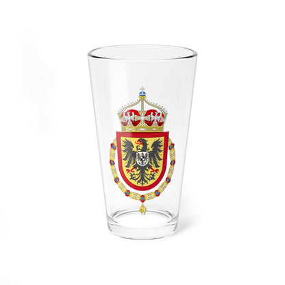 Coat of Arms of Wilhelm German Crown Prince Order of the Golden Fleece Variant (Germany) (Coat of Arms) Pint Glass 16oz