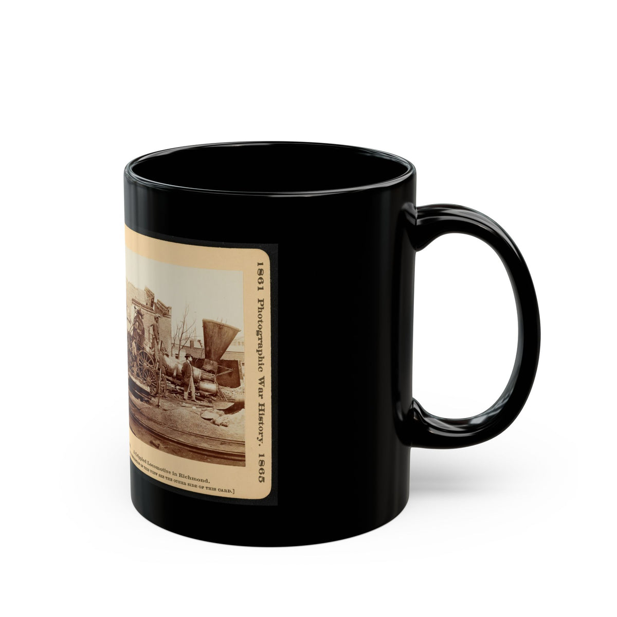 A Crippled Locomotive In Richmond (U.S. Civil War) Black Coffee Mug