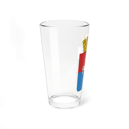 Coat of arms of Vyksa Novgorod Oblast with canton and crown (Russia) (Coat of Arms) Pint Glass 16oz