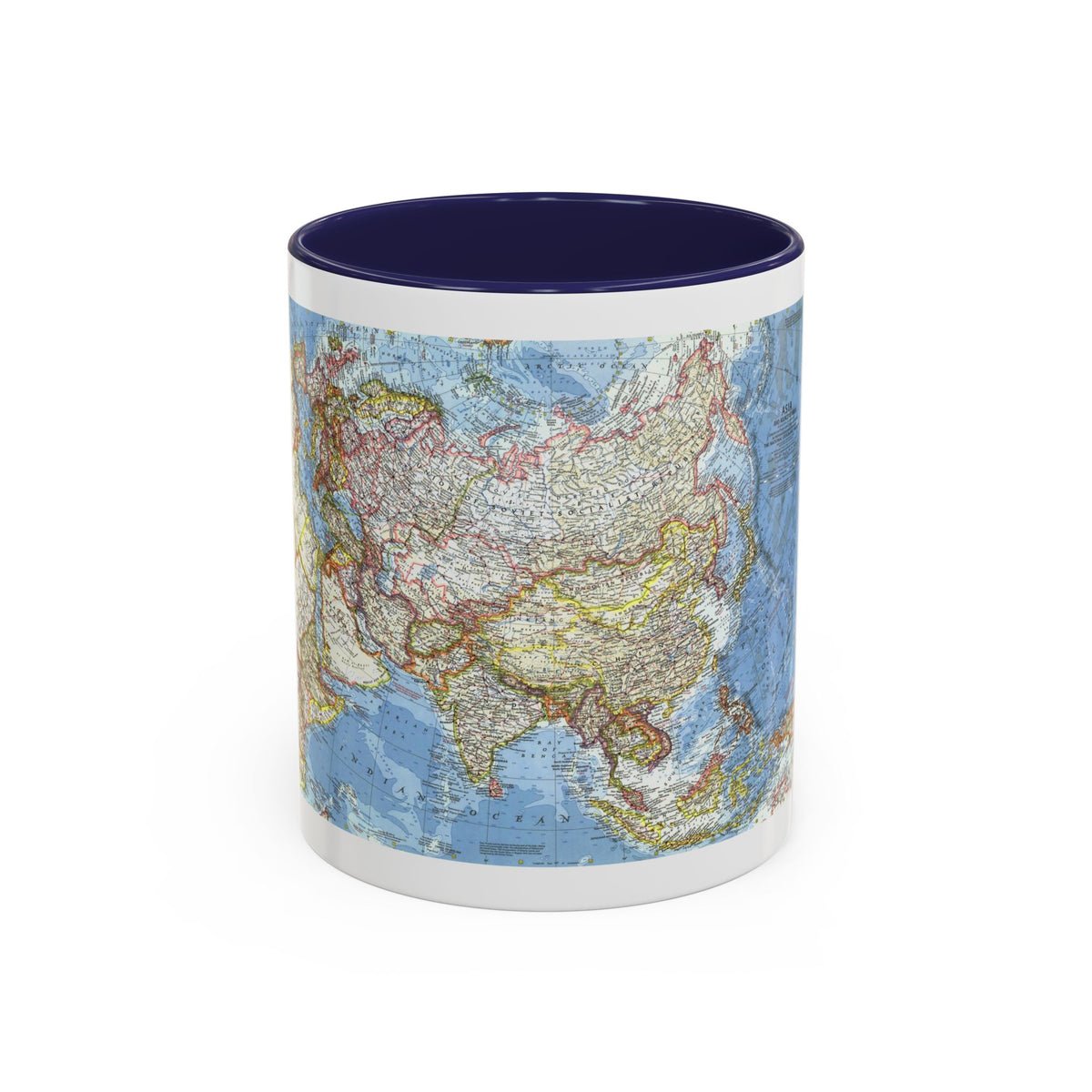 Asia and Adjacent Areas (1959) (Map) Accent Coffee Mug