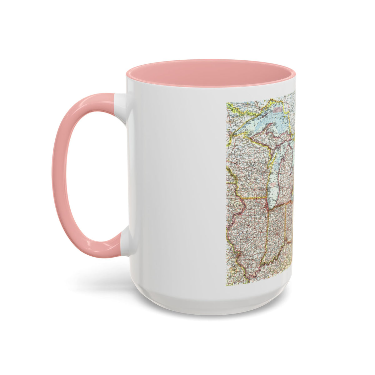 USA - Northeastern & Great Lakes (1959) (Map) Accent Coffee Mug