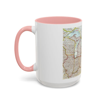 USA - Northeastern & Great Lakes (1959) (Map) Accent Coffee Mug