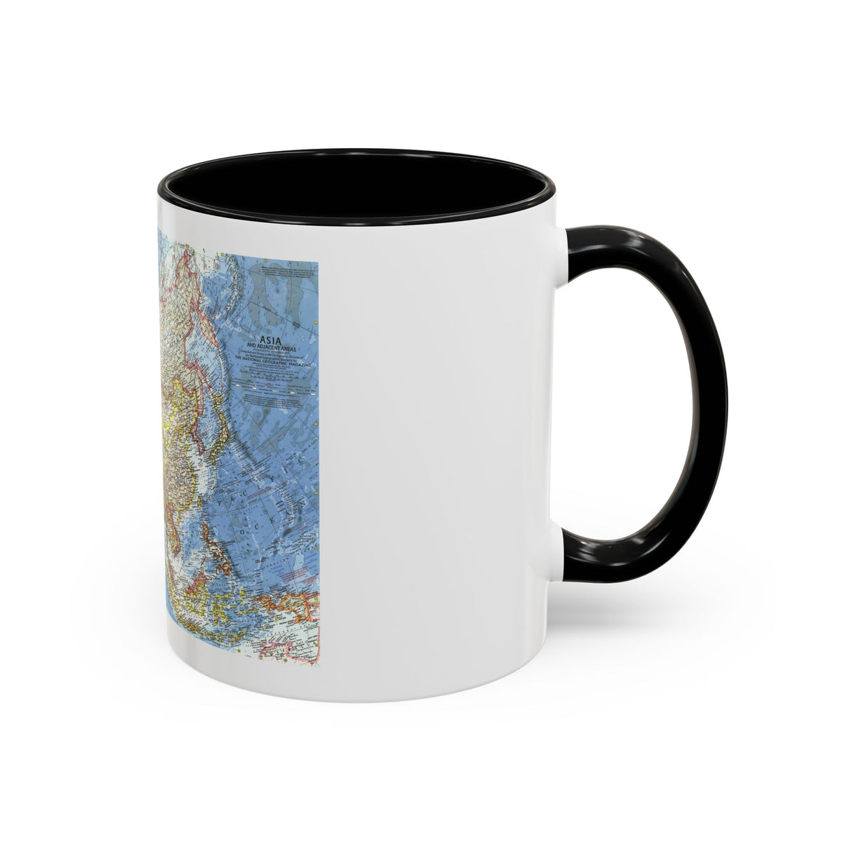 Asia and Adjacent Areas (1959) (Map) Accent Coffee Mug