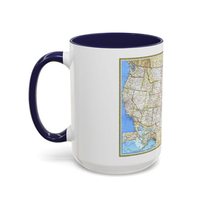 USA - The United States (1987) (Map) Accent Coffee Mug