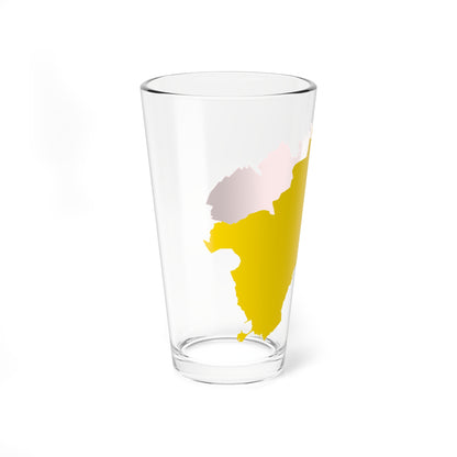 Flag map of Naples (Italy) Pint Glass 16oz