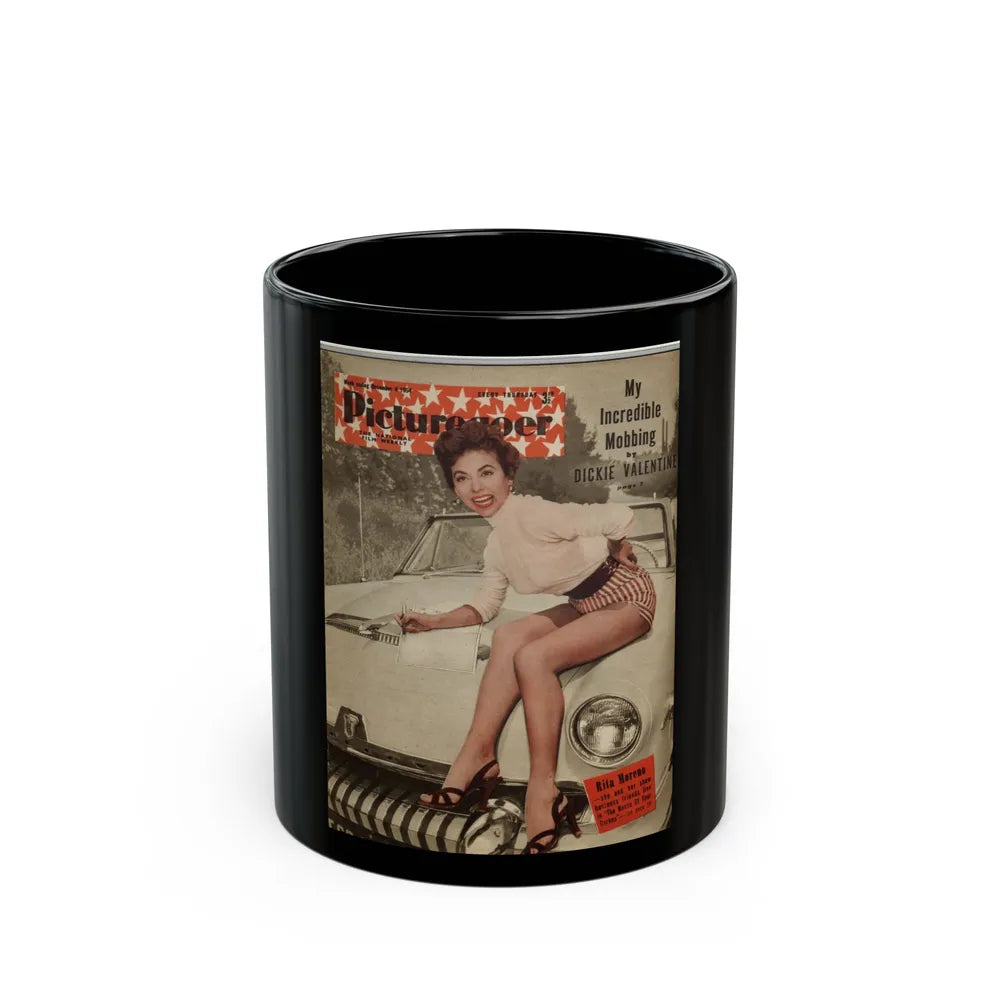 Rita Moreno #11 - Mag. Cover (Vintage Female Icon) Black Coffee Mug-11oz-Go Mug Yourself