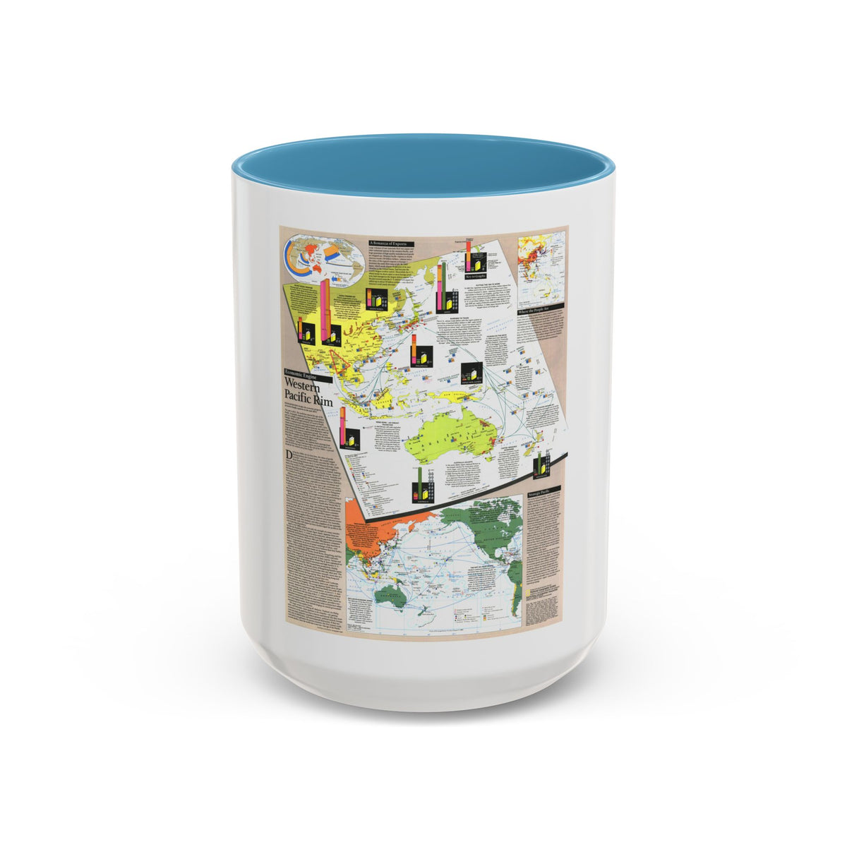 Pacific - Western Rim (1989) (Map) Accent Coffee Mug