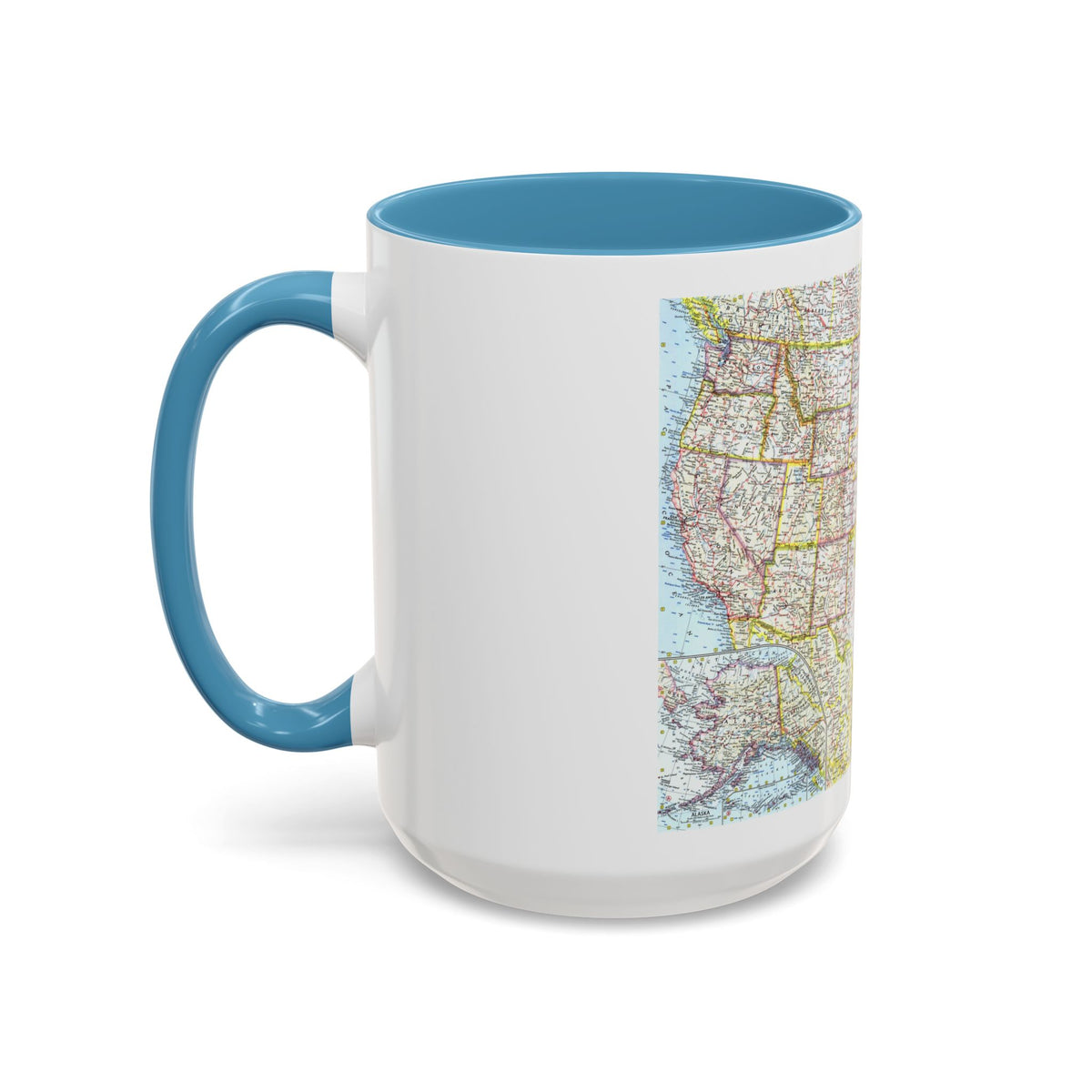 USA - The United States (1961) (Map) Accent Coffee Mug