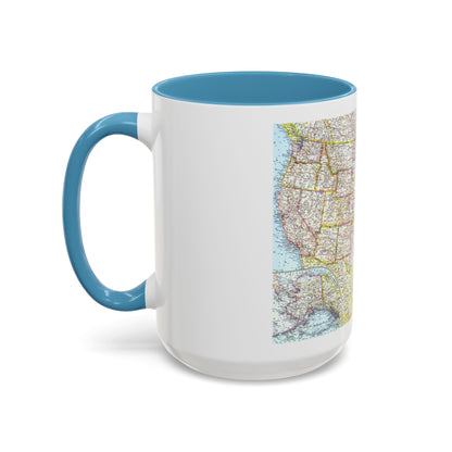 USA - The United States (1961) (Map) Accent Coffee Mug