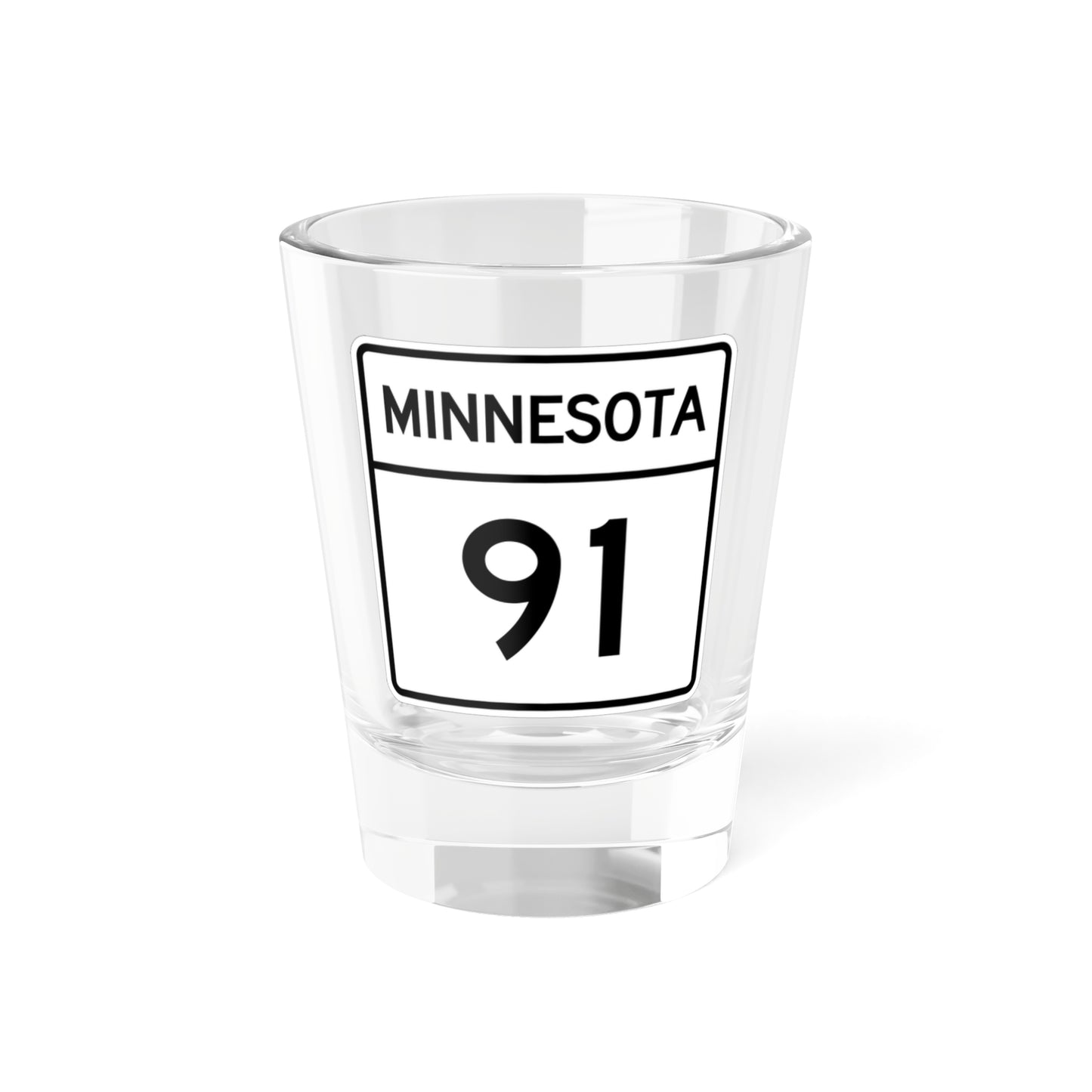MN-91 1948 (Minnesota) (Road Sign) Shot Glass 1.5oz