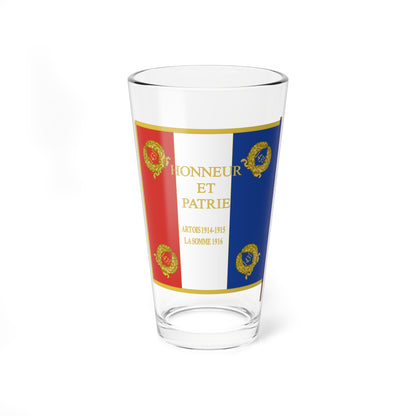 Drapeau 143e regiment dinfanterie territoriale (France) Pint Glass 16oz
