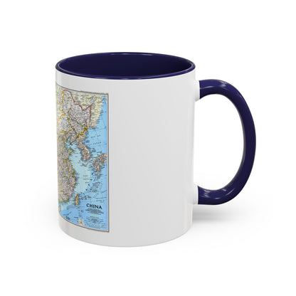 China 1 (1991) (Map) Accent Coffee Mug
