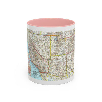 USA - Southwestern (1959) (Map) Accent Coffee Mug