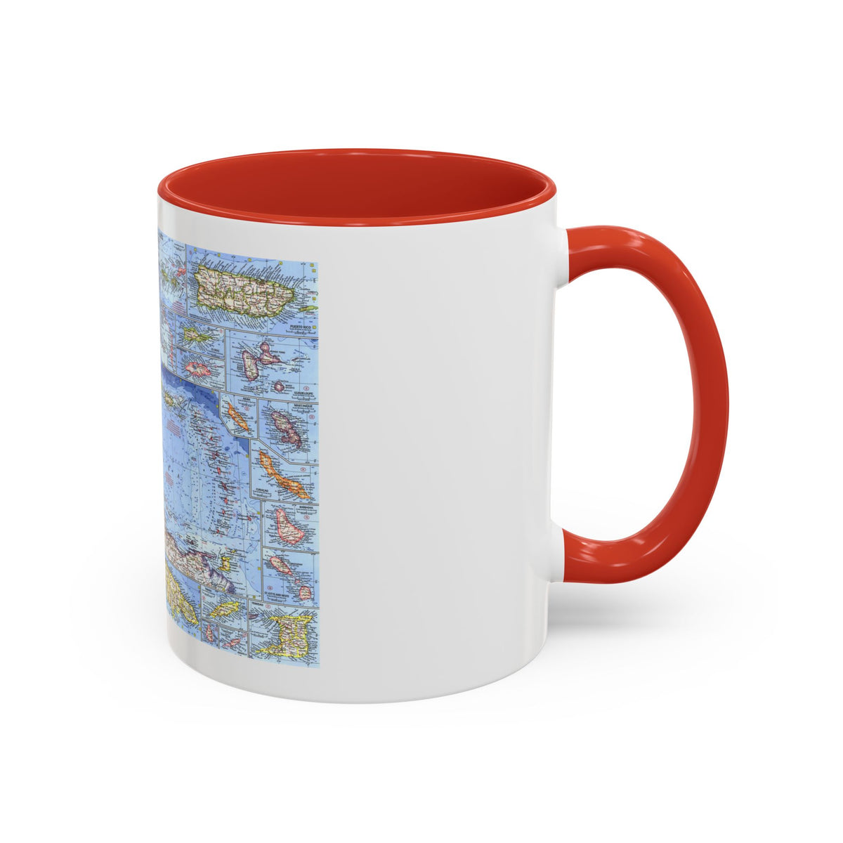 West Indies (1962) (Map) Accent Coffee Mug