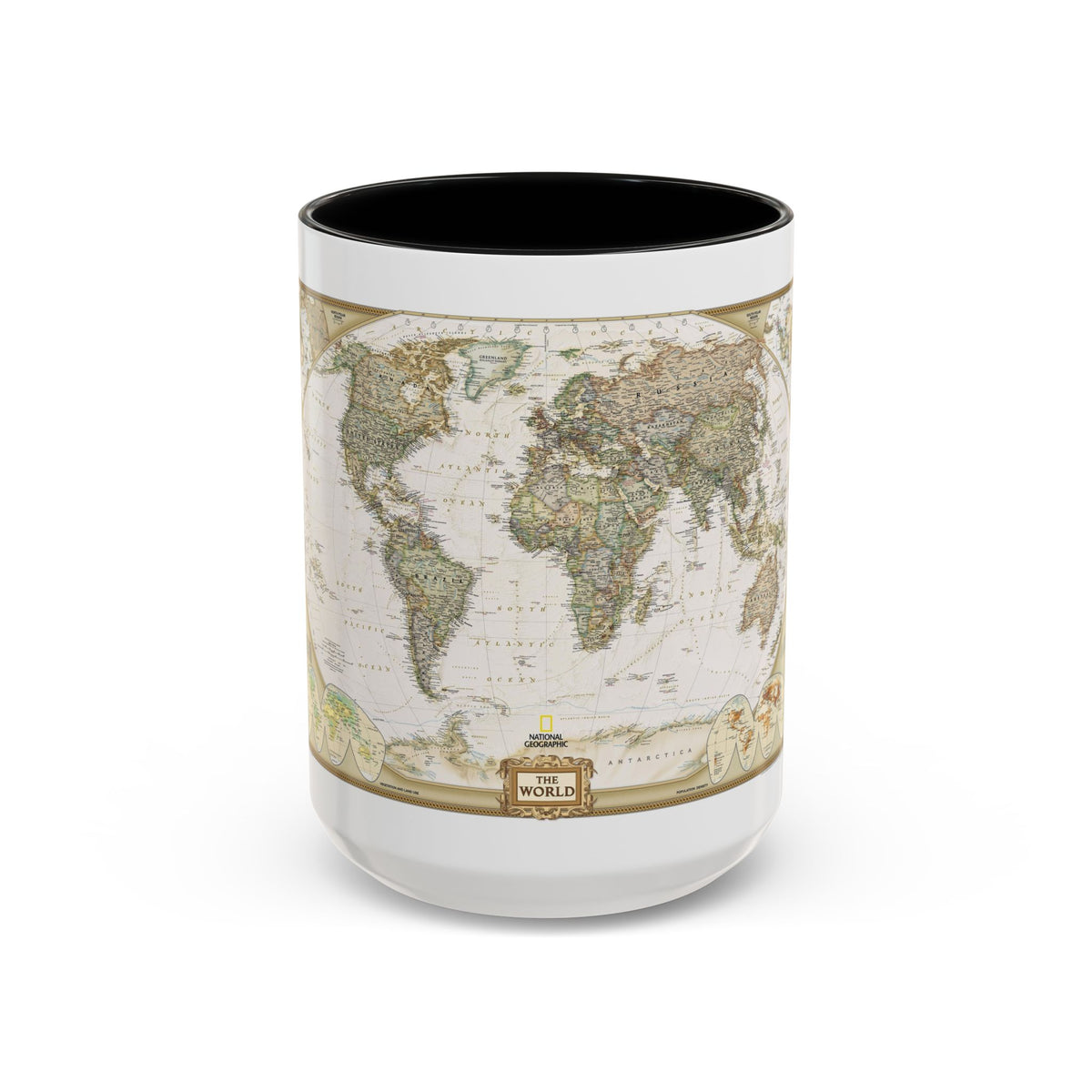 World Map - Political Antique (2007) (Map) Accent Coffee Mug