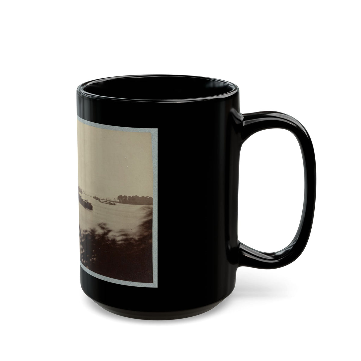 Army Transports In James River, Va. Near Deep Bottom 001 (U.S. Civil War) Black Coffee Mug