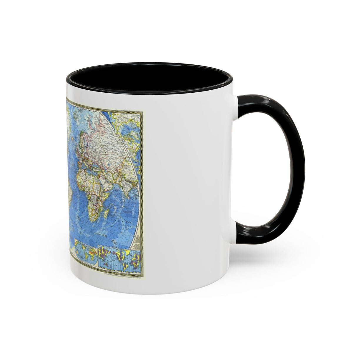 World Map (1970) (Map) Accent Coffee Mug