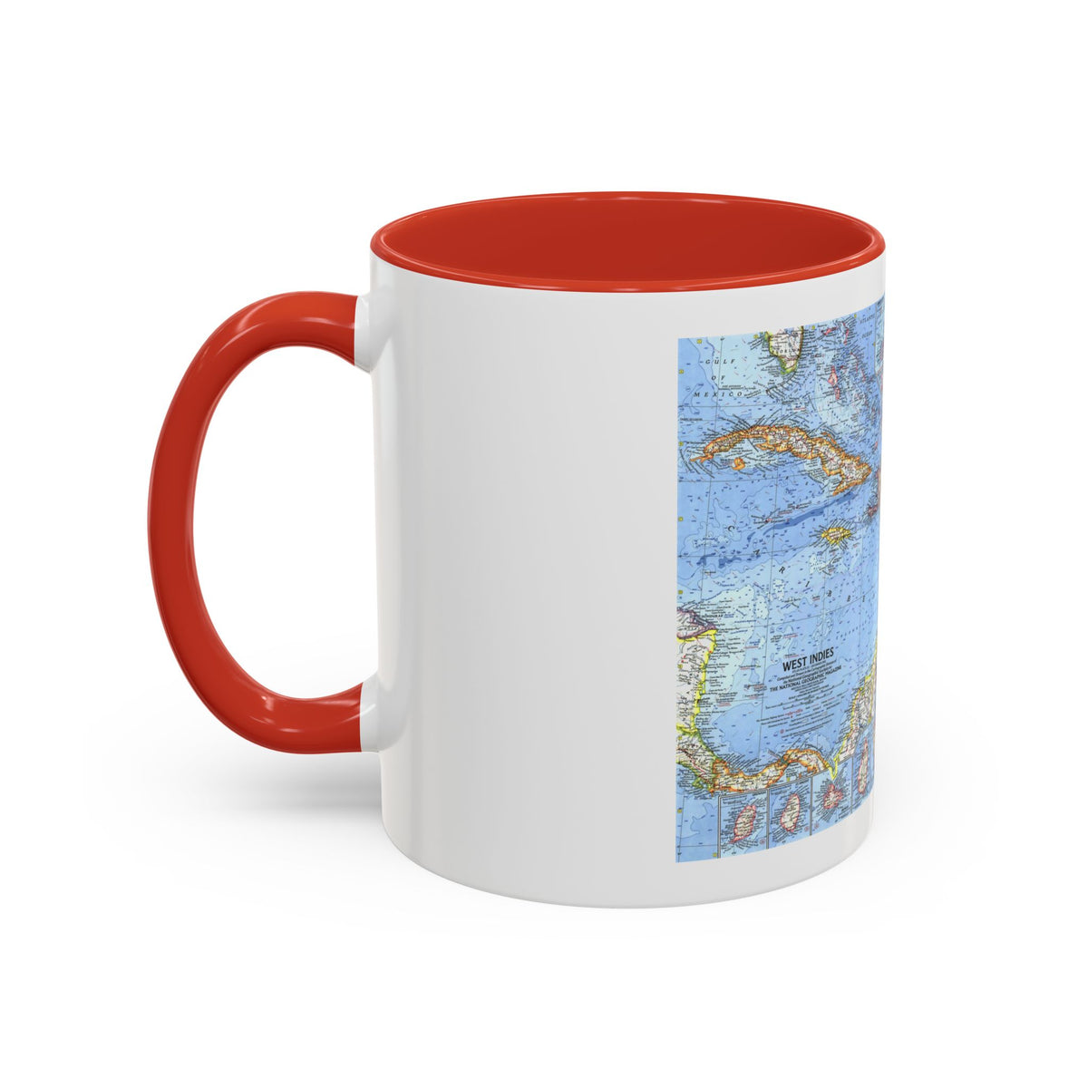 West Indies (1962) (Map) Accent Coffee Mug