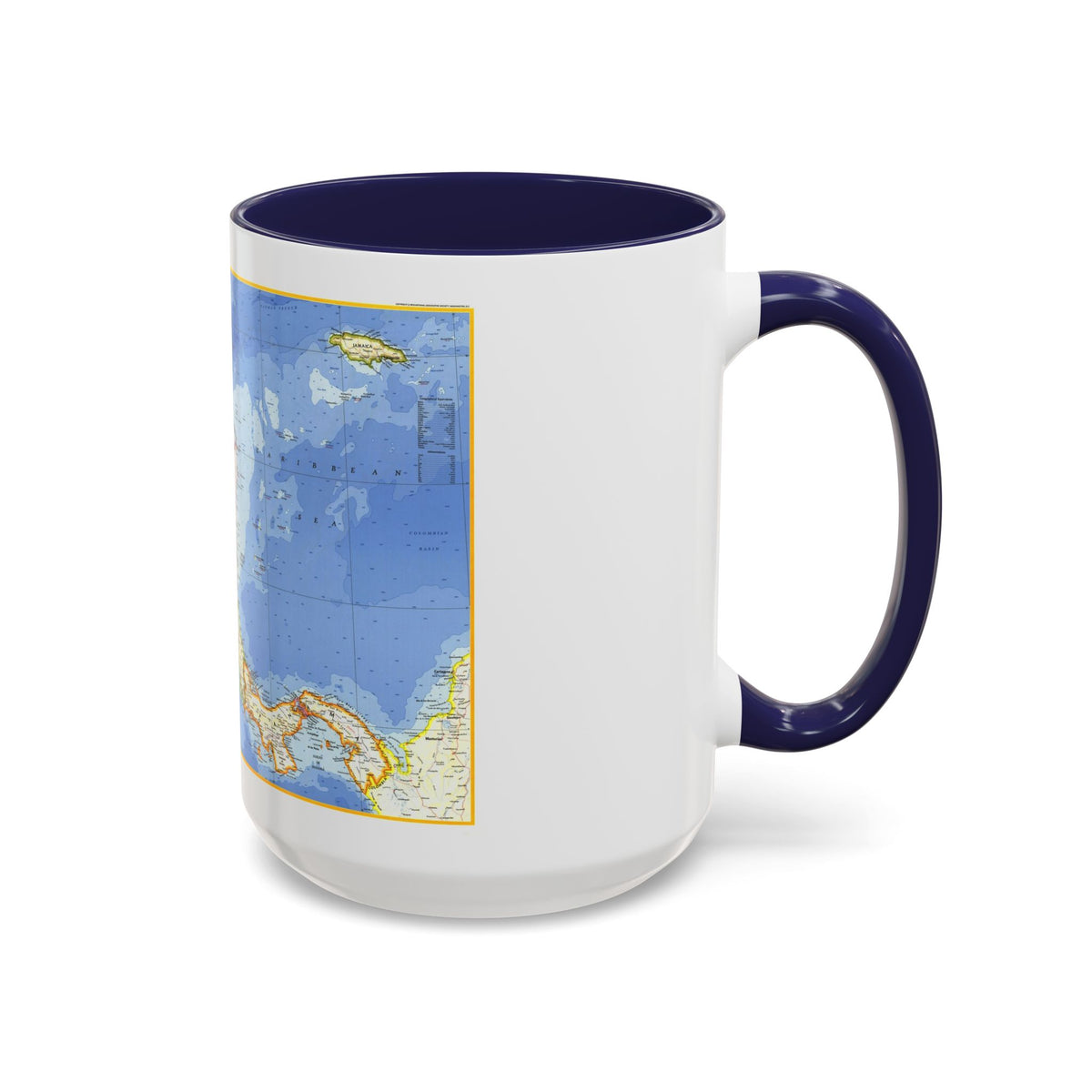 Central America (1973) (Map) Accent Coffee Mug