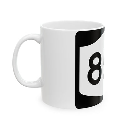 NY-85A (New York) (Road Sign) White Coffee Mug
