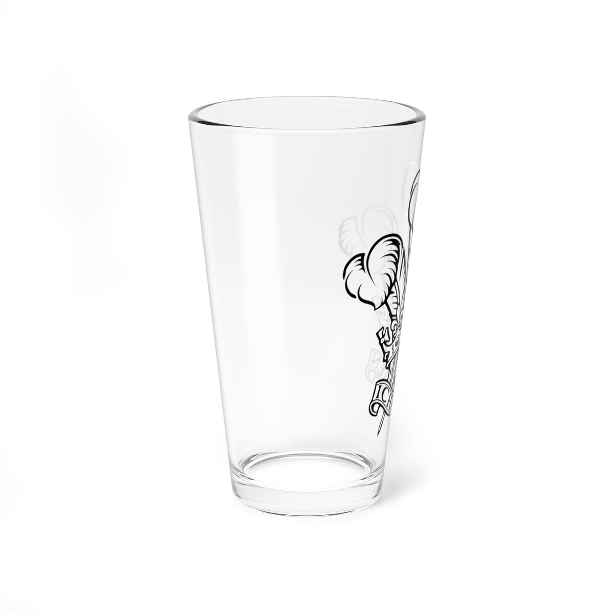 Ich dien (United Kingdom) (Coat of Arms) Pint Glass 16oz