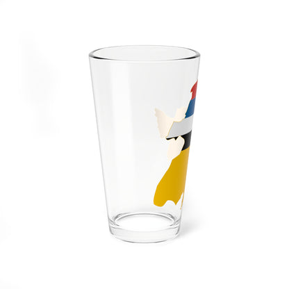 Flag map of Manchukuo 1932-1945 (China) Pint Glass 16oz