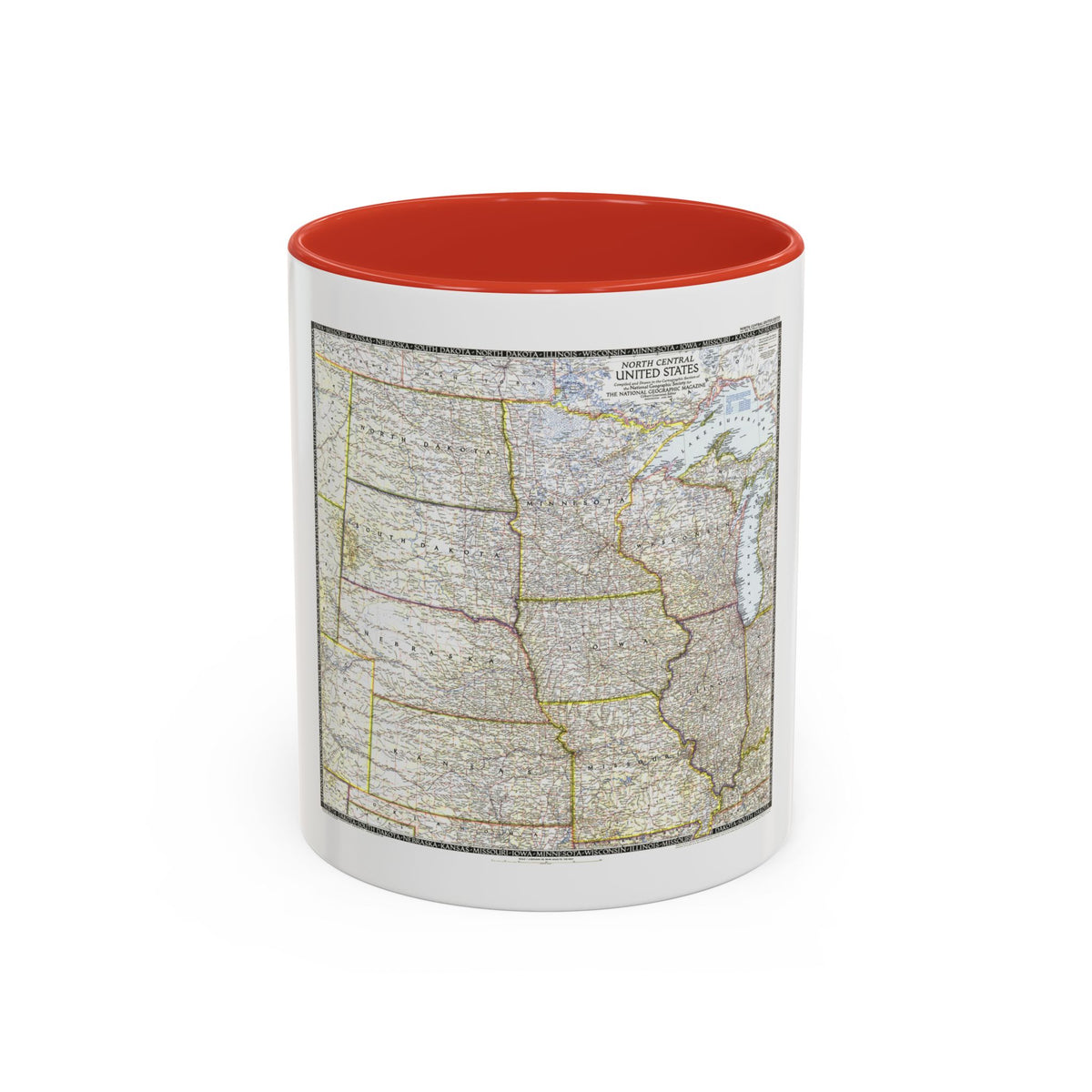 USA - North Central (1948) (Map) Accent Coffee Mug