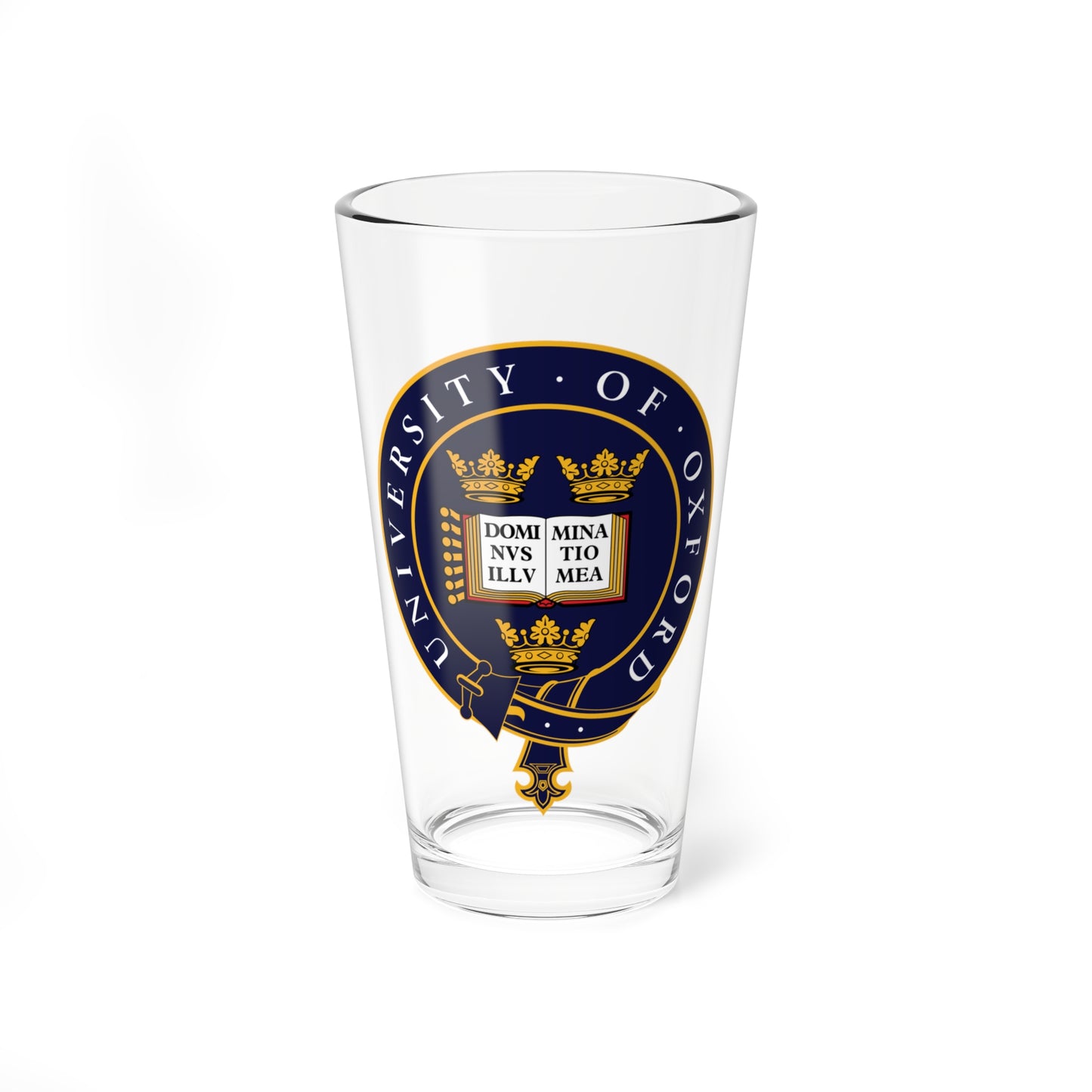 Uni Oxford logo (England) (Coat of Arms) Pint Glass 16oz