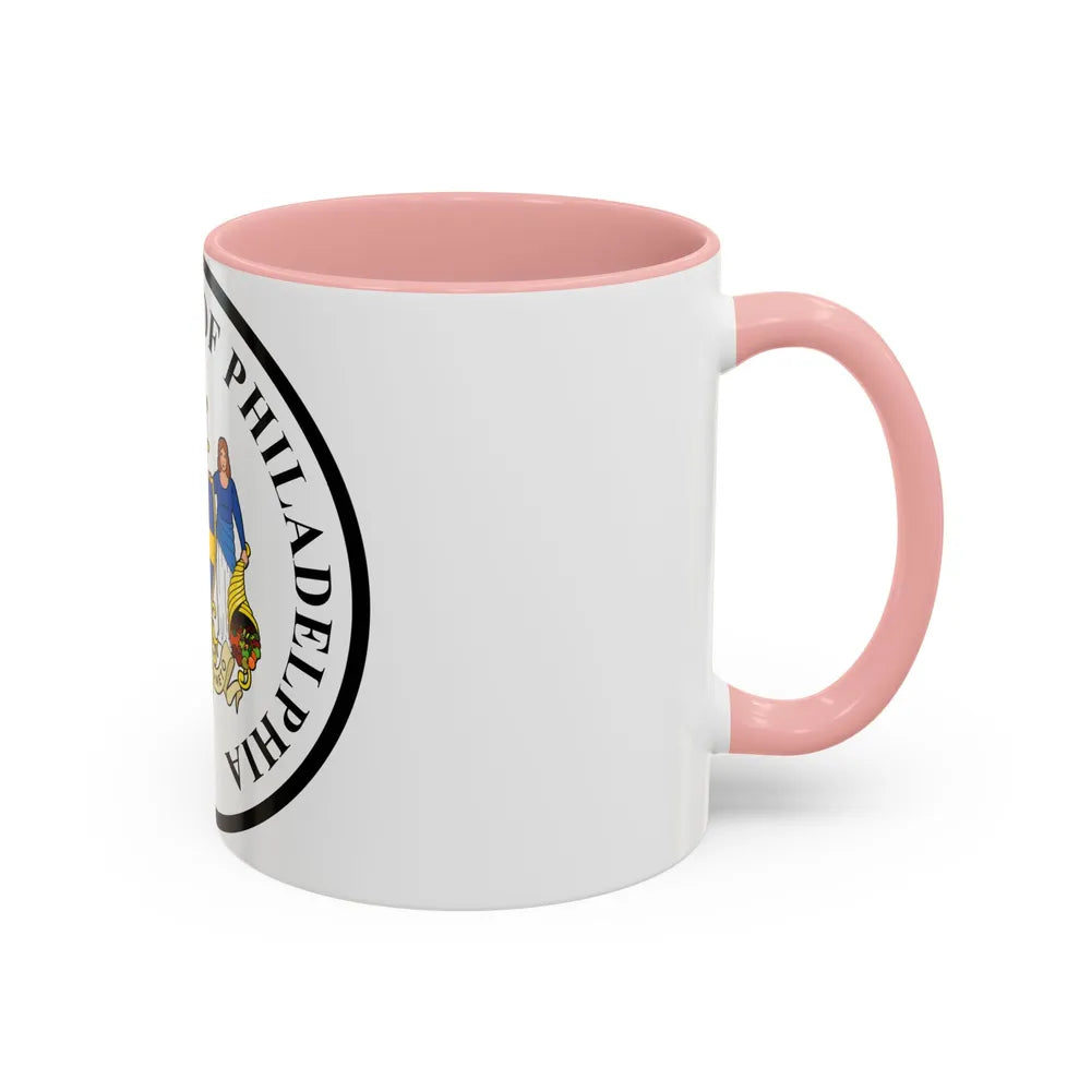 Seal of Philadelphia Pennsylvania - Accent Coffee Mug-Go Mug Yourself