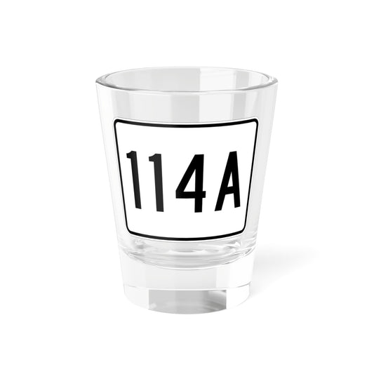 MA Route 114A (Massachusetts) (Road Sign) Shot Glass 1.5oz