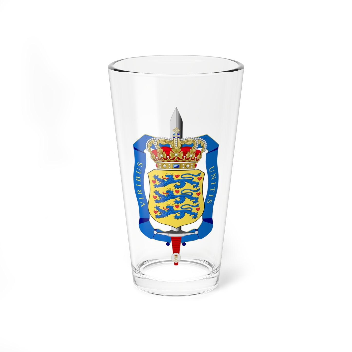 Emblem of the Defence Command Denmark (Denmark) (Coat of Arms) Pint Glass 16oz