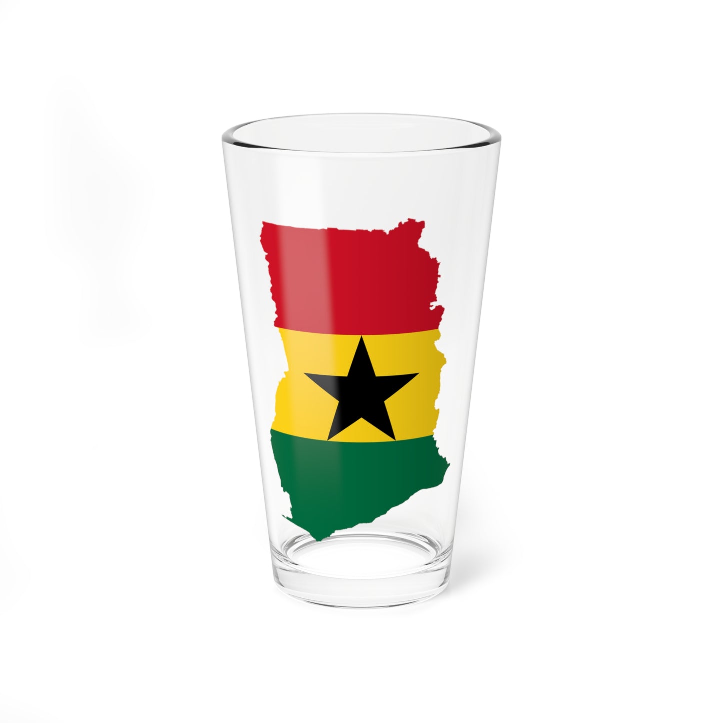Flag map of Ghana (Ghana) Pint Glass 16oz