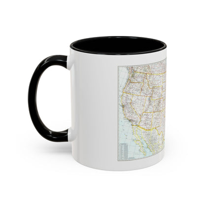 USA - The United States (1940) (Map) Accent Coffee Mug