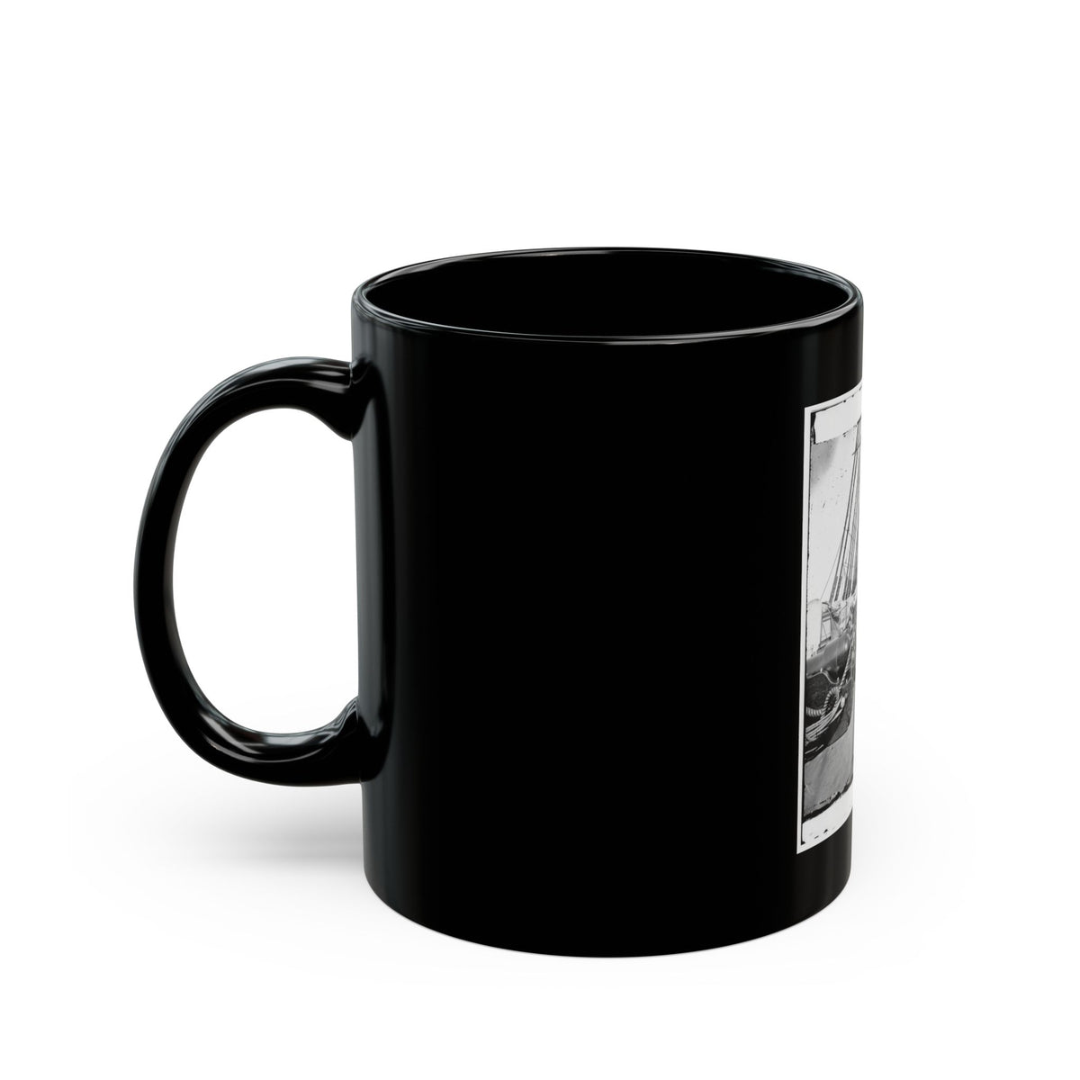Union Soldiers On Deck Of U.S.S. New Hampshire, Off Charleston, S.C. (U.S. Civil War) Black Coffee Mug