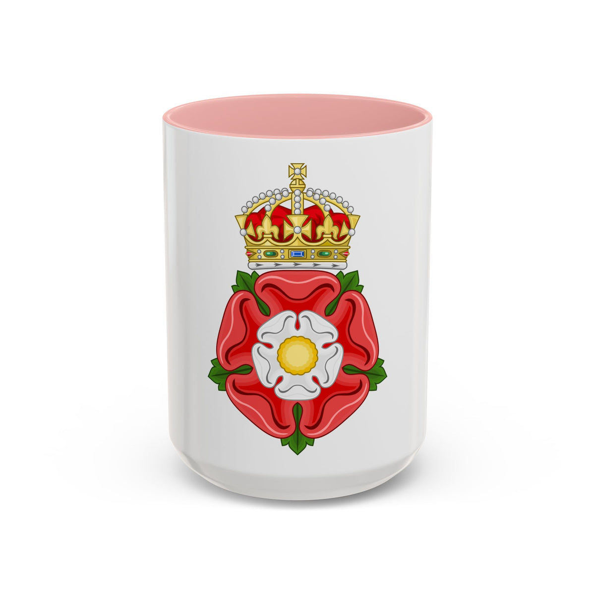 Tudor Rose, royally crowned - Accent Coffee Mug